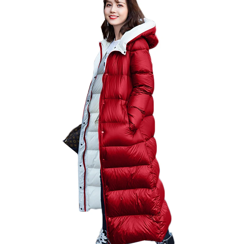 Winter Women Down Jacket High quality Hooded Cocoon Long Fashion White duck down Outerwear Female Thickening Loose Warm Coat
Winter Women Down Jacket High quality Hooded Cocoon Long Fashion White duck down Outerwear Female Thickening Loose Warm Coat