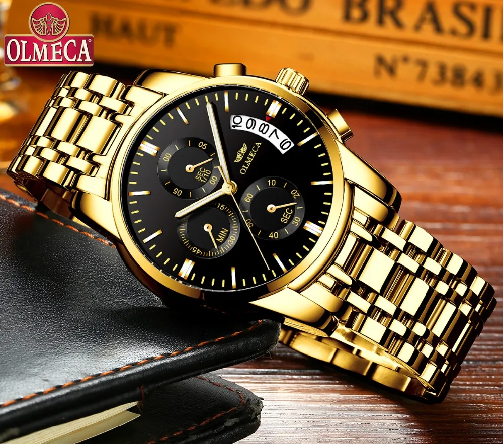 OLMECA Men Watch Luxury Watches Relogio Masculino 3ATM Waterproof Watches Calendar Wristwatch For Men Stainless Steel Band Saat
OLMECA Men Watch Luxury Watches Relogio Masculino 3ATM Waterproof Watches Calendar Wristwatch For Men Stainless Steel Band Saat