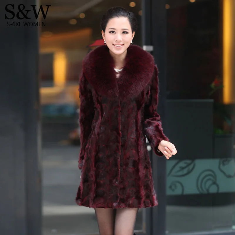 Winter Women Faux Mink Fur Rabbite Fur Coat Large Fox Fur Collar X-Long Parka XXL XXXL 4XL Plus Size Women Coats Overcoat
Winter Women Faux Mink Fur Rabbite Fur Coat Large Fox Fur Collar X-Long Parka XXL XXXL 4XL Plus Size Women Coats Overcoat