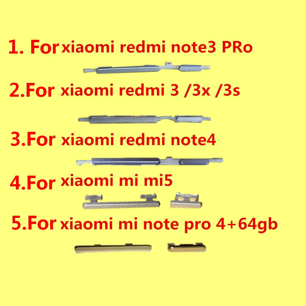Для Xiaomi Mi Note Pro Mi5 Redmi 4 3 pro мобильный телефон кнопки питания кнопка громкости |