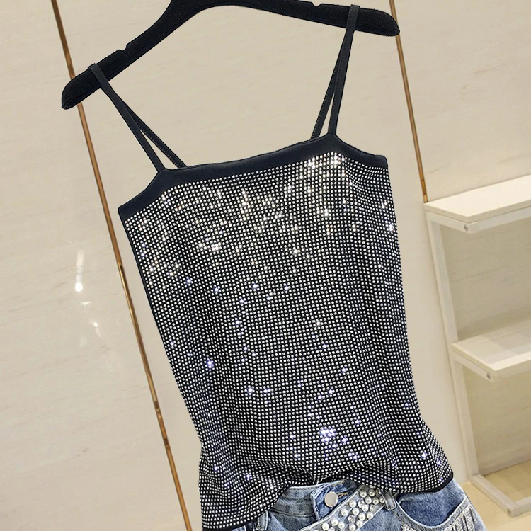 2021 New Heavy-duty Hot Drill Sexy Sling Camis Woman Body-trimming Camisole Tants Lady Night Club Clothes Slim Crop Top
2021 New Heavy-duty Hot Drill Sexy Sling Camis Woman Body-trimming Camisole Tants Lady Night Club Clothes Slim Crop Top