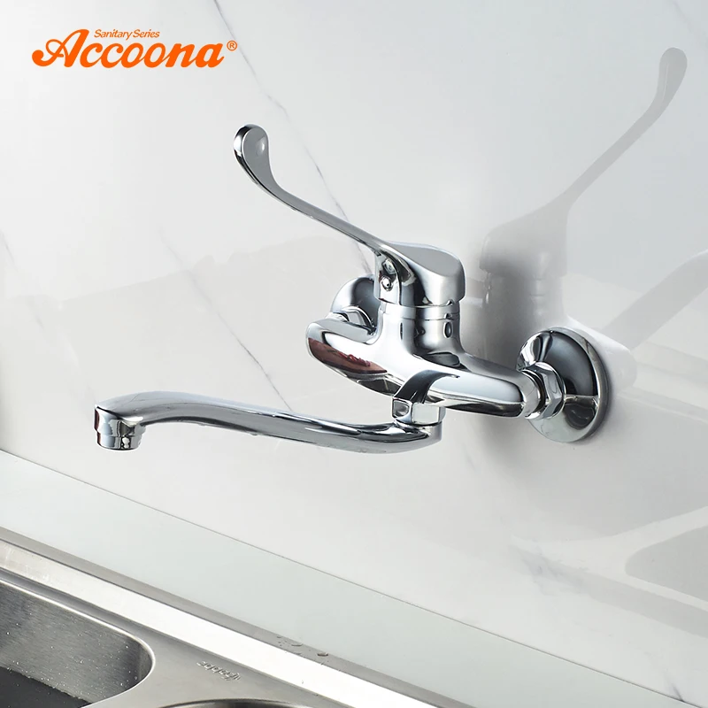 Accoona Kitchen Faucet Wall Mounted Wall Kitchen Mixers Kitchen Sink Tap 360 Degree Swivel Flexible Hose Single Holes A5941
Accoona Kitchen Faucet Wall Mounted Wall Kitchen Mixers Kitchen Sink Tap 360 Degree Swivel Flexible Hose Single Holes A5941