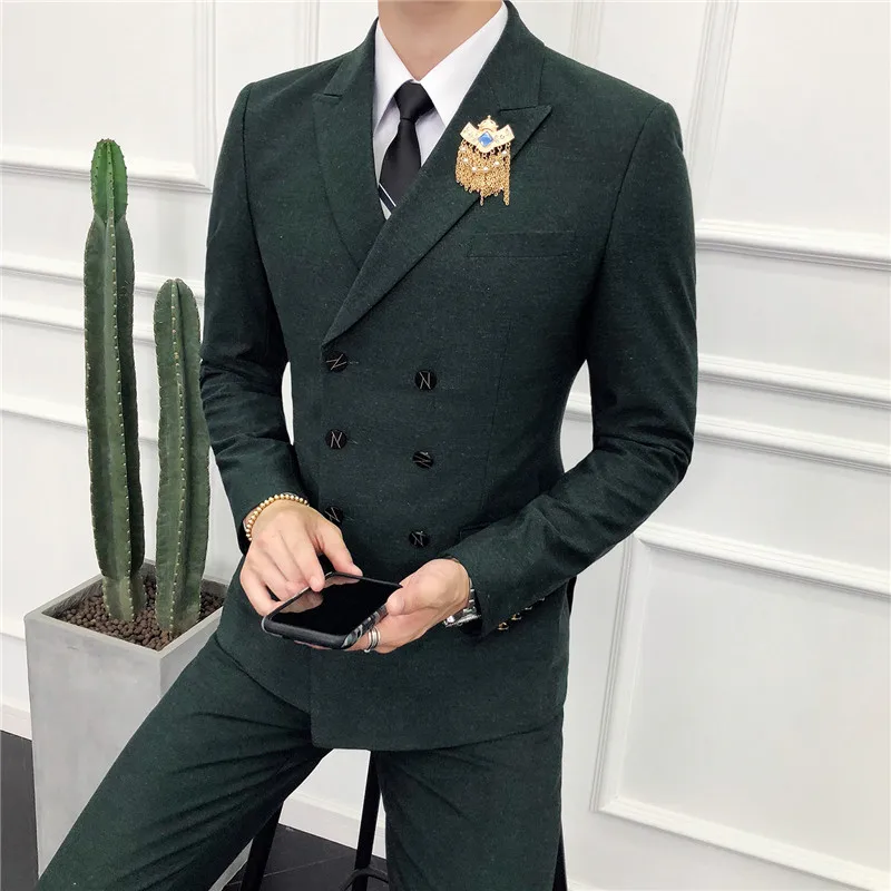 ( Jackets + Pants ) Mens Boutique High-end Fashion Double-breasted Formal Business Suits Two-piece / Wedding Dress Suits Blazers
( Jackets + Pants ) Mens Boutique High-end Fashion Double-breasted Formal Business Suits Two-piece / Wedding Dress Suits Blazers