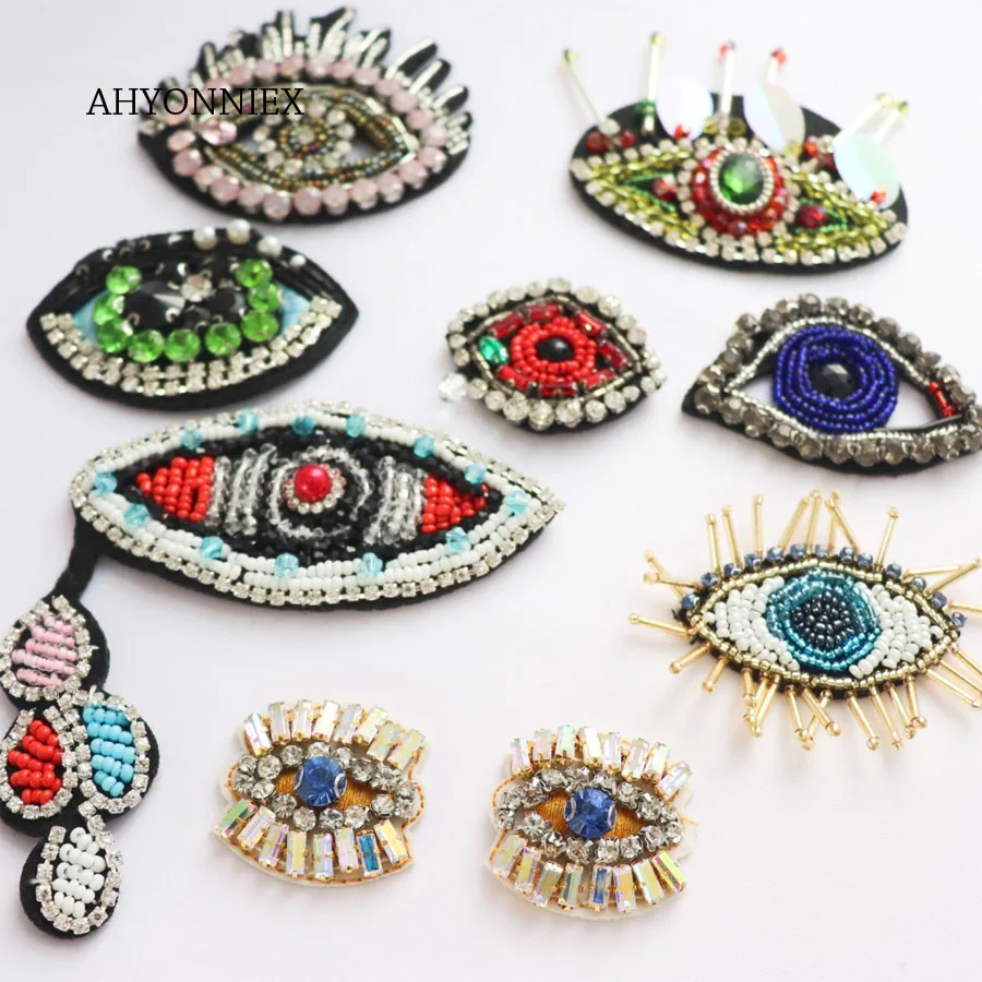 AHYONNIEX 1 Piece Fashion Beads Eye Patches Earring Accessories DIY Applique Embroidery Sew On Patches for Garment Clothes
AHYONNIEX 1 Piece Fashion Beads Eye Patches Earring Accessories DIY Applique Embroidery Sew On Patches for Garment Clothes