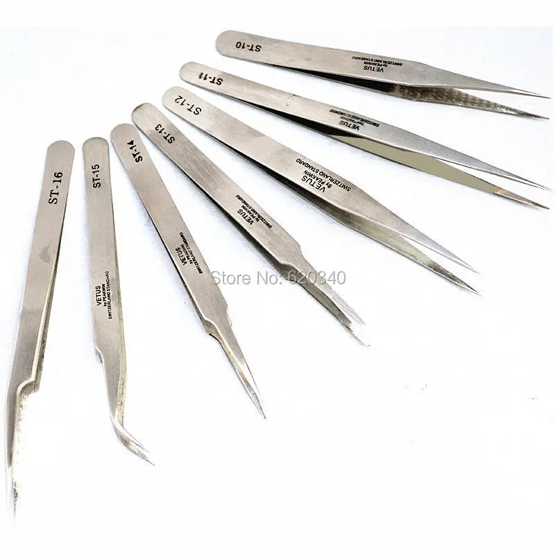 7pcs New Stainless Steel Industrial Anti-static Tweezers watchmaker Repair Tools Excellent Quality Free Shipping
7pcs New Stainless Steel Industrial Anti-static Tweezers watchmaker Repair Tools Excellent Quality Free Shipping