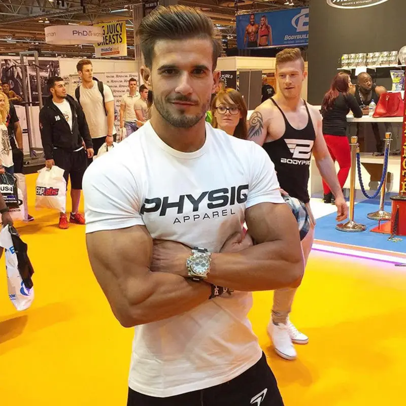 Men Short sleeve O-Neck T-shirt Gyms Fitness Workout Cotton t shirt Summer Man Casual Fashion Slim Tees Tops Clothing costume
Men Short sleeve O-Neck T-shirt Gyms Fitness Workout Cotton t shirt Summer Man Casual Fashion Slim Tees Tops Clothing costume