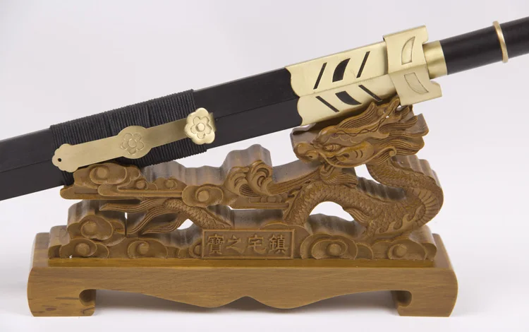 Деревянный Дракон Самурайский меч катана вакидзаси Танто держатель стенд