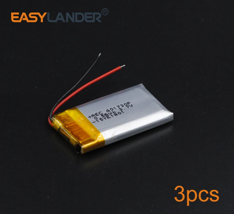 3 шт./лот 3,7 V 150mAh 401730 полимерный литий-ионный аккумулятор для bluetooth гарнитуры браслет наручные часы ручка PSP PDA MP3/MP4/игровой плеер
3 шт./лот 3,7 V 150mAh 401730 полимерный литий-ионный аккумулятор для bluetooth гарнитуры браслет наручные часы ручка PSP PDA MP3/MP4/игровой плеер