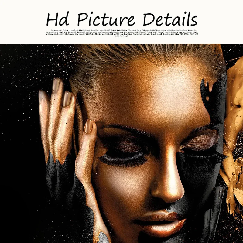 Sexy Black Gold Nude African Art Woman Print Oil Painting On Canvas Cuadros Poster Scandinavian Wall Picture Home Decoration
Sexy Black Gold Nude African Art Woman Print Oil Painting On Canvas Cuadros Poster Scandinavian Wall Picture Home Decoration
