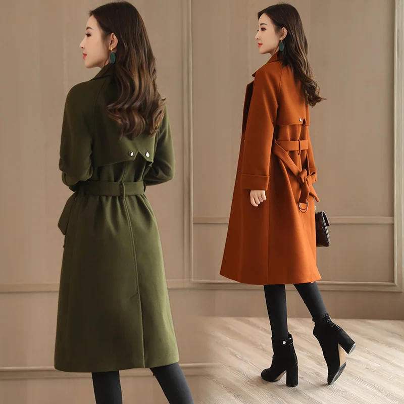 2019 fashion new female Slim thin long woolen coat autumn and winter OL temperament woolen coat women's clothing Wild trend
2019 fashion new female Slim thin long woolen coat autumn and winter OL temperament woolen coat women's clothing Wild trend