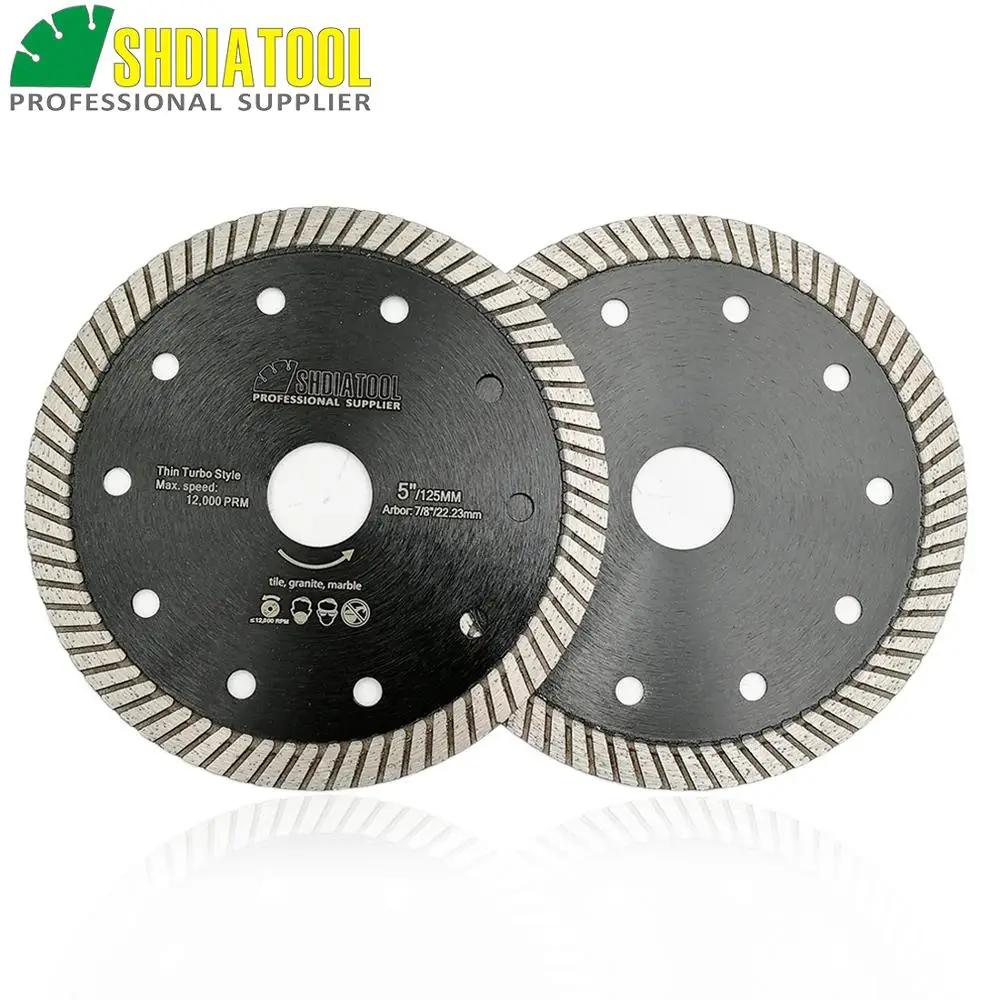 SHDIATOOL 2pks 5 "/125 мм Алмазный горячего прессования отрезной диск супертонкие Turbo