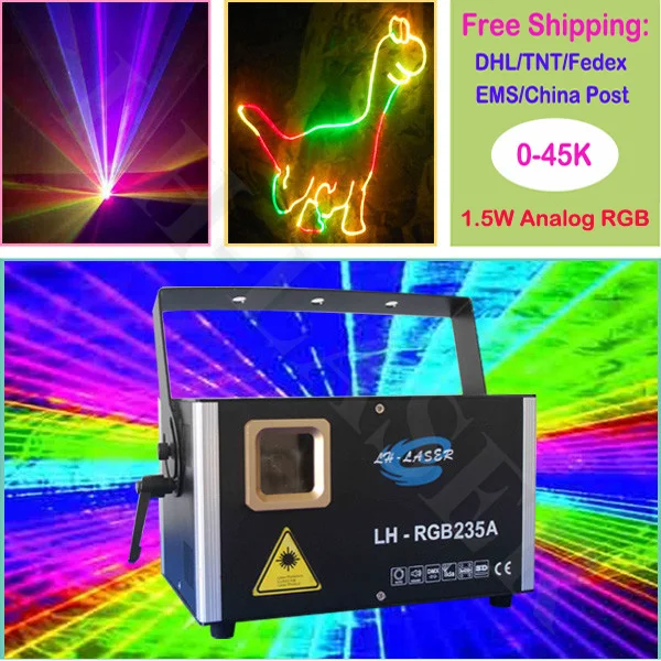 Диско анимация DMX512 1500 МВт RGB Одиночная Лазерная лампа|Эффект освещения сцены| |