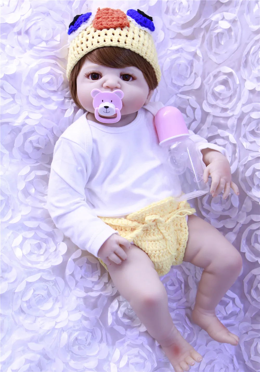 Bebe doll reborn 23"57cm full silicone baby doll boneca reborn silicone completa children gift toy dolls alive babies
Bebe doll reborn 23"57cm full silicone baby doll boneca reborn silicone completa children gift toy dolls alive babies