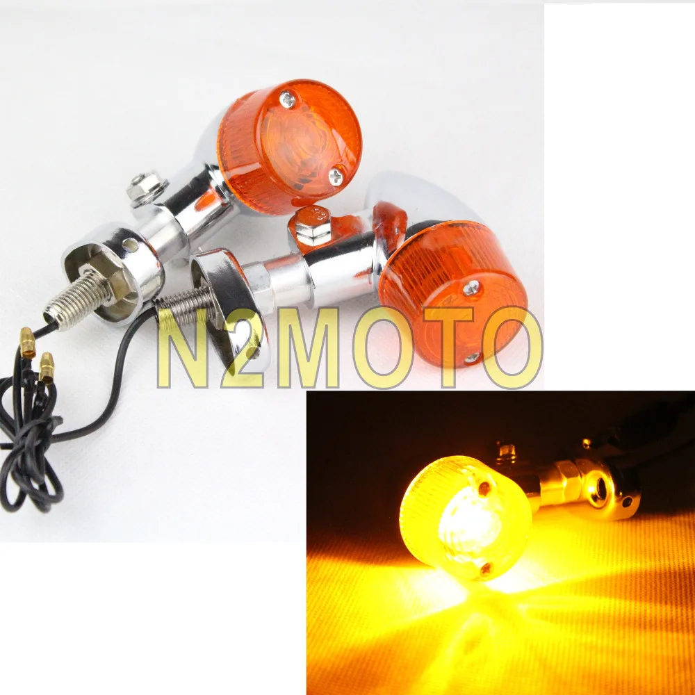 2x Chrome Motorcycle Turn Signal Light Amber Indicator Flasher Blinker Aluminum for Harley Cafe Racer Chopper
2x Chrome Motorcycle Turn Signal Light Amber Indicator Flasher Blinker Aluminum for Harley Cafe Racer Chopper