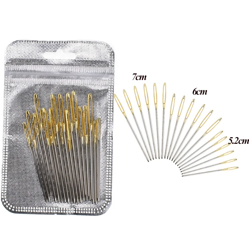 18pcs 5.2-7.0cm Blunt Gold Tail Large Eye Needles Stainless Steel Straight Pins DIY Craft Tool Embroidery Tapestry Sewing Needle
18pcs 5.2-7.0cm Blunt Gold Tail Large Eye Needles Stainless Steel Straight Pins DIY Craft Tool Embroidery Tapestry Sewing Needle