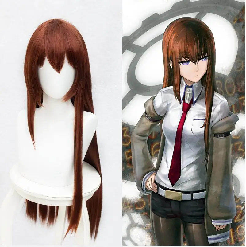 Аниме Steins Gate Makise Kurisu Christina Косплей парики 100 см длинные медные красные термостойкие синтетические волосы парик + парик
Аниме Steins Gate Makise Kurisu Christina Косплей парики 100 см длинные медные красные термостойкие синтетические волосы парик + парик