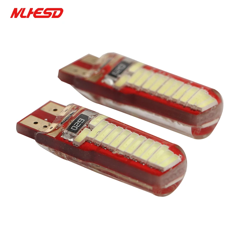 100Pcs White Red Blue Canbus Error Free T10 4014 24SMD LED Wedge Bulb Corner Light Decorative Lamp License Plate Light
100Pcs White Red Blue Canbus Error Free T10 4014 24SMD LED Wedge Bulb Corner Light Decorative Lamp License Plate Light