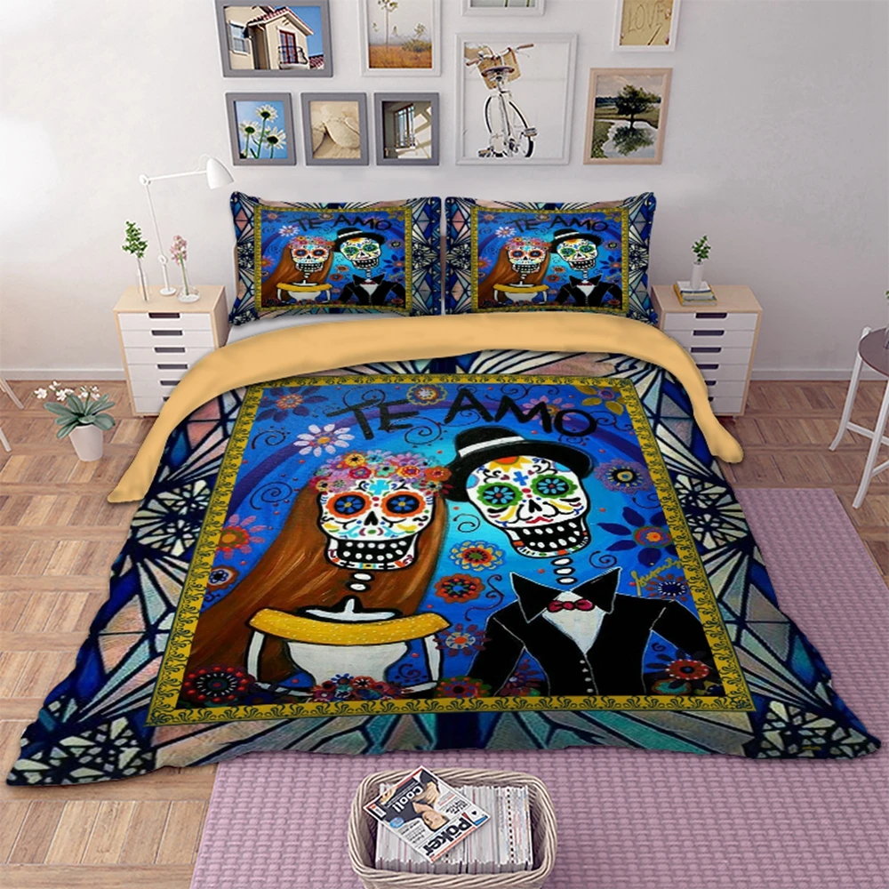 Teamo Skull Bedding Set Queen Wedding Skulls Duvet Cover Set Home Home Textiles Dropshipping
Teamo Skull Bedding Set Queen Wedding Skulls Duvet Cover Set Home Home Textiles Dropshipping