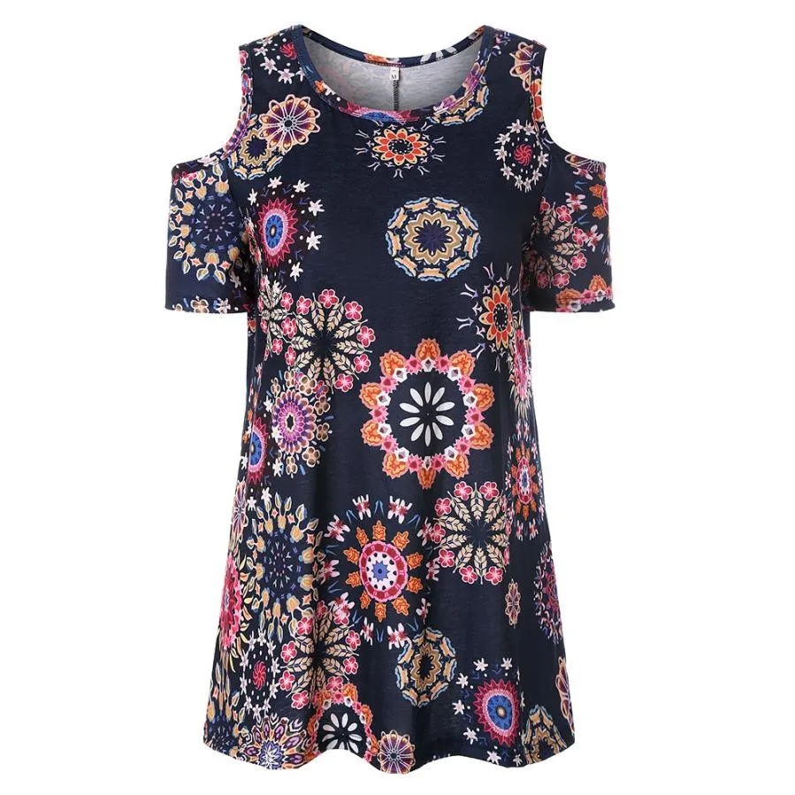 Feitong Women Blouse Summer Nice O-Neck Cold Shoulder Short Sleeve Regular Lenght Print Casual Blouse Tops Navy
Feitong Women Blouse Summer Nice O-Neck Cold Shoulder Short Sleeve Regular Lenght Print Casual Blouse Tops Navy