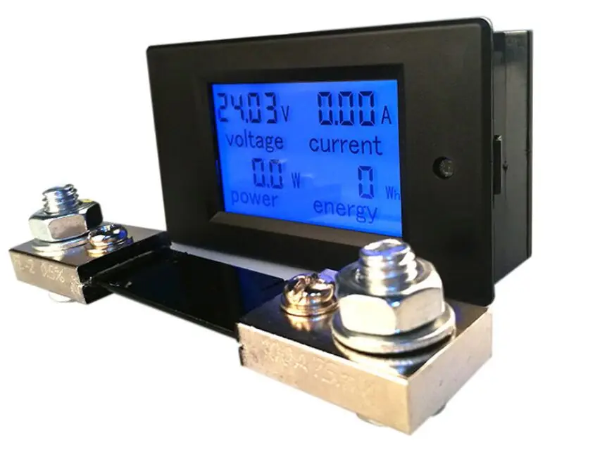 

PEACEFAIR DC Digital Panel Voltmeter Ampere Meter 6.5-100V 100A 4 IN1 LCD Power Energy Current Meter PZEM-051 With 100A Shunt