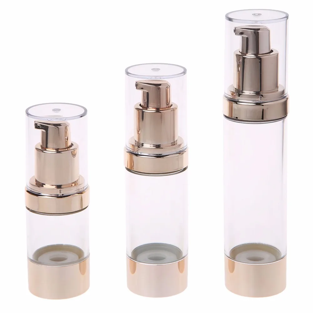 New 15/30/50ML Empty Perfume Cosmetic Airless Bottle Plastic Treatment Pump Travel Refillable Bottles
New 15/30/50ML Empty Perfume Cosmetic Airless Bottle Plastic Treatment Pump Travel Refillable Bottles