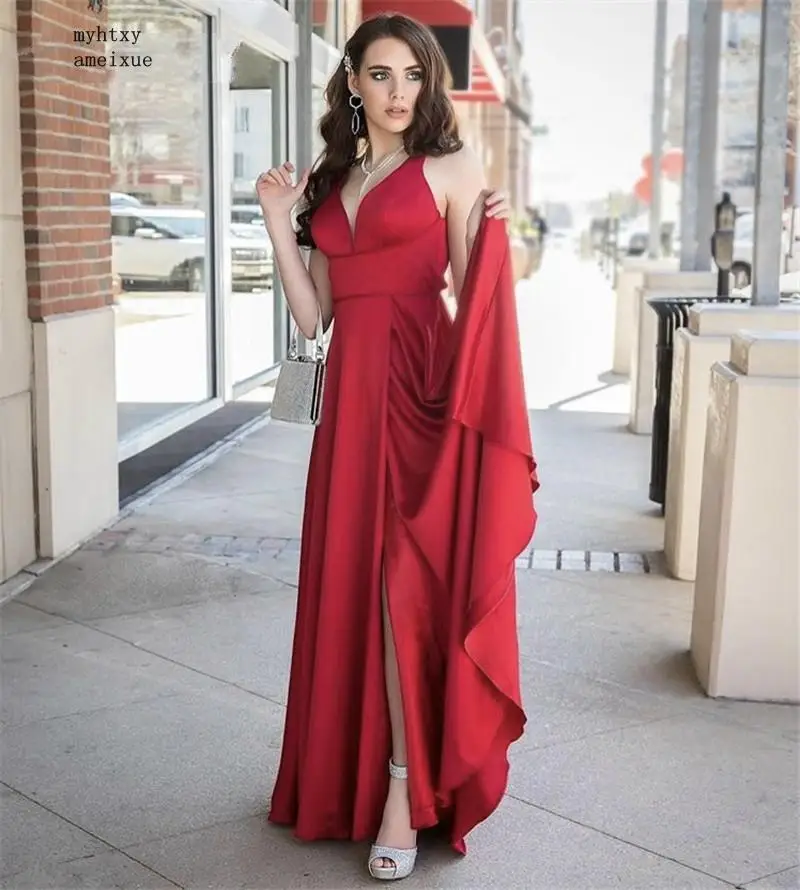 china V-neck Sleeveless Side Slit Floor Length Sexy zipper Back Silk Satin Evening Dresses Vestidos De Fiesta De Noche
china V-neck Sleeveless Side Slit Floor Length Sexy zipper Back Silk Satin Evening Dresses Vestidos De Fiesta De Noche