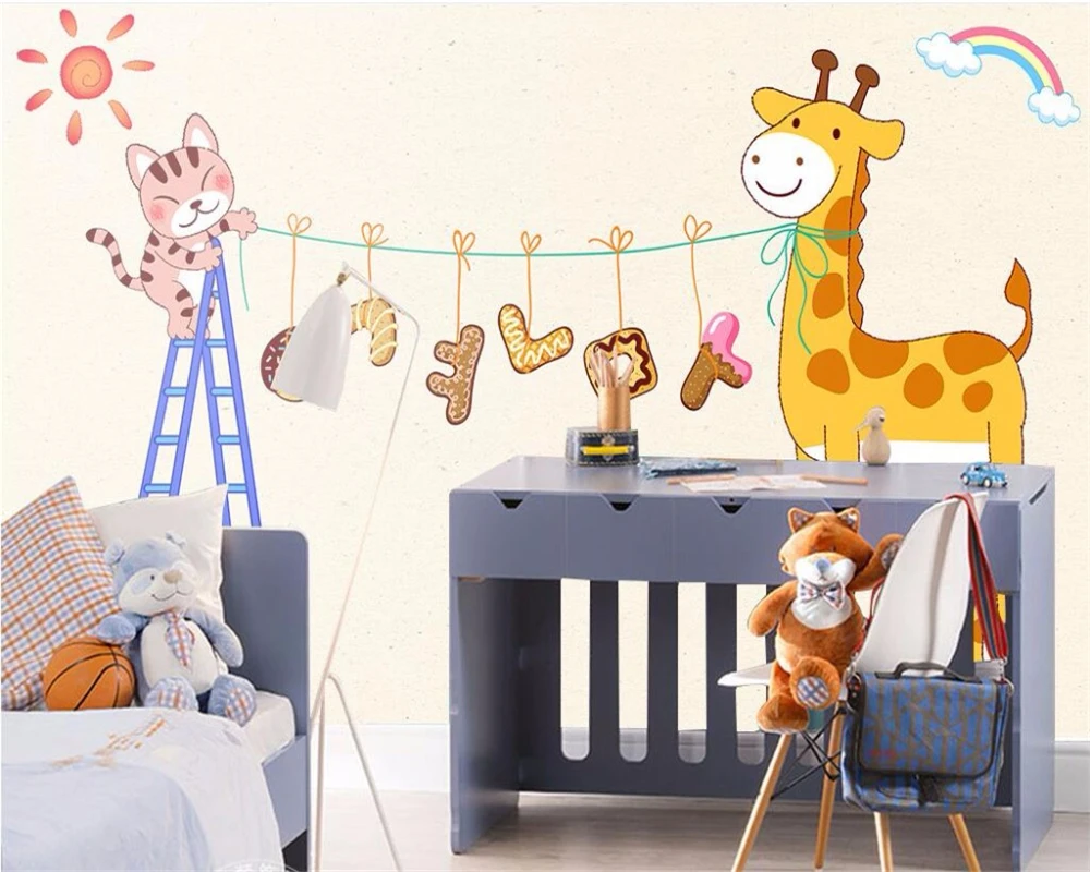 beibehang papel de parede Custom wallpaper 3d cartoon cute giraffe children room background wall mural 3d papel parede wallpaper
beibehang papel de parede Custom wallpaper 3d cartoon cute giraffe children room background wall mural 3d papel parede wallpaper