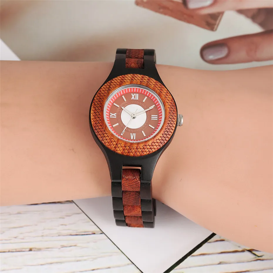Elegant Small Dial Women's Bracelet Watches Quartz Thin Wooden Band Ladies Watch Bangle Red Fashion Female Clock Gift for Girl
Elegant Small Dial Women's Bracelet Watches Quartz Thin Wooden Band Ladies Watch Bangle Red Fashion Female Clock Gift for Girl