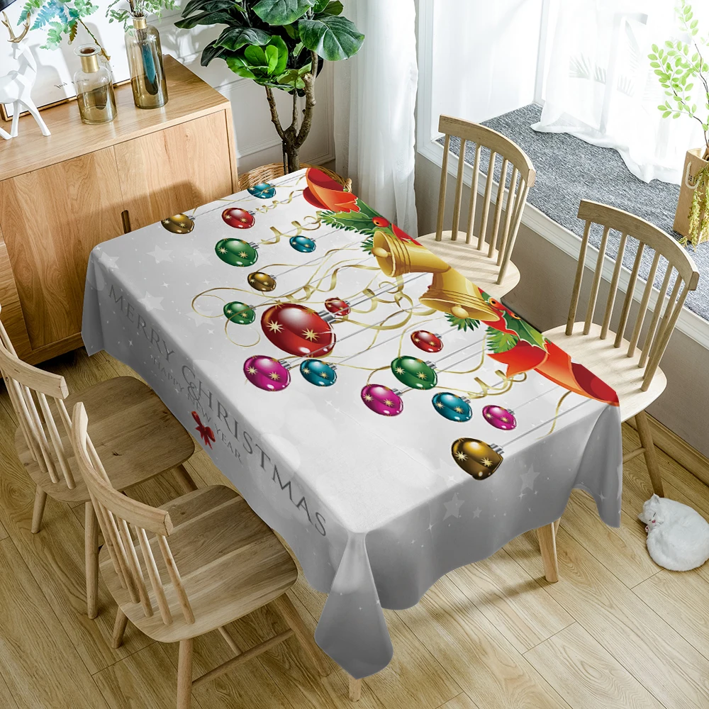 Christmas Decoration Tablecloth Colorful Christmas Balls Pattern New Year Table Cloth Polyester Cotton Rectangular Table Cover
Christmas Decoration Tablecloth Colorful Christmas Balls Pattern New Year Table Cloth Polyester Cotton Rectangular Table Cover