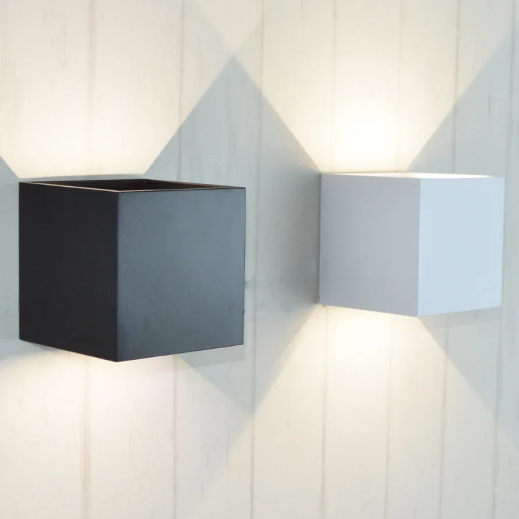 Водонепроницаемая настенная Светодиодная лампа Cube COB современный алюминиевый