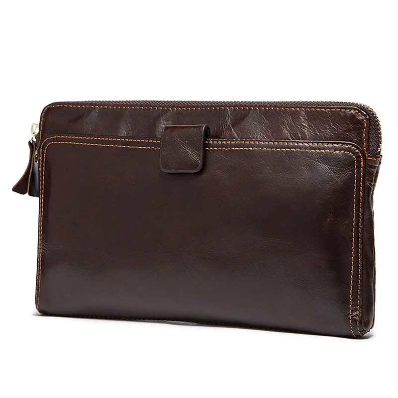 European and American style Genuine Leather Men's Wallet Solid color First layer Leather Business Long section Men wallets Purse
European and American style Genuine Leather Men's Wallet Solid color First layer Leather Business Long section Men wallets Purse