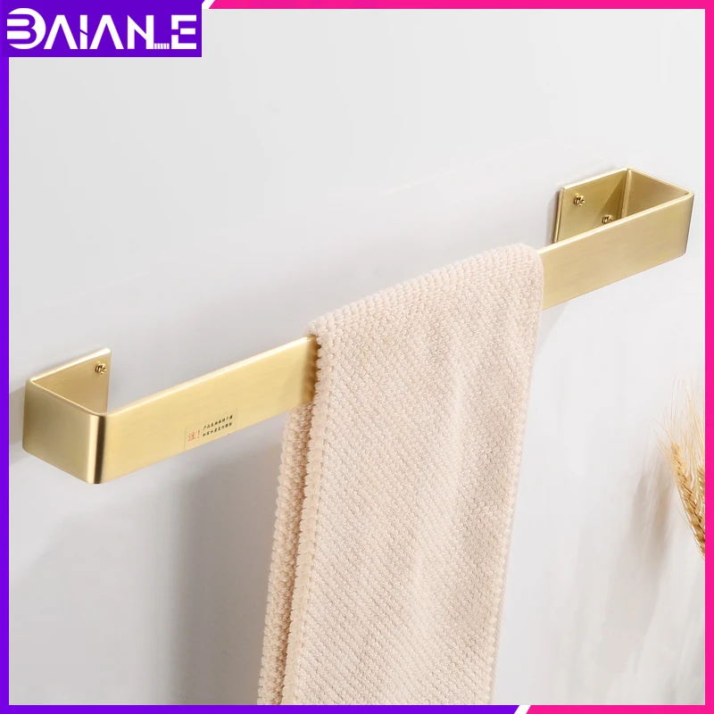 Towel Bar Gold Brass Wall Mounted Single Washroom Toilet Towel Rack Hanging Holder Accessories Bathroom Towel Holder Square
Towel Bar Gold Brass Wall Mounted Single Washroom Toilet Towel Rack Hanging Holder Accessories Bathroom Towel Holder Square