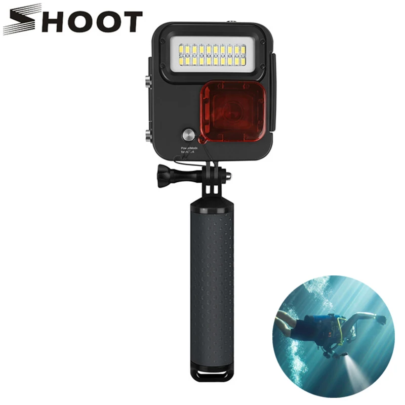 SHOOT 1000LM Diving LED light Waterproof Case for GoPro Hero 7 6 5 Black 4 3+ Silver Waterproof Housing Action Camera Accessory
SHOOT 1000LM Diving LED light Waterproof Case for GoPro Hero 7 6 5 Black 4 3+ Silver Waterproof Housing Action Camera Accessory