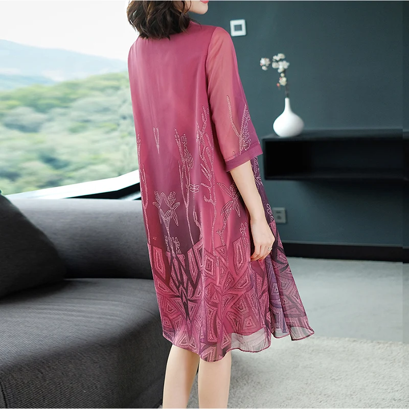 Chiffon long dress women summer 2019 floral party dresses Casual style vintage plus size robe clothes O-neck Mid-Calf vestidos
Chiffon long dress women summer 2019 floral party dresses Casual style vintage plus size robe clothes O-neck Mid-Calf vestidos