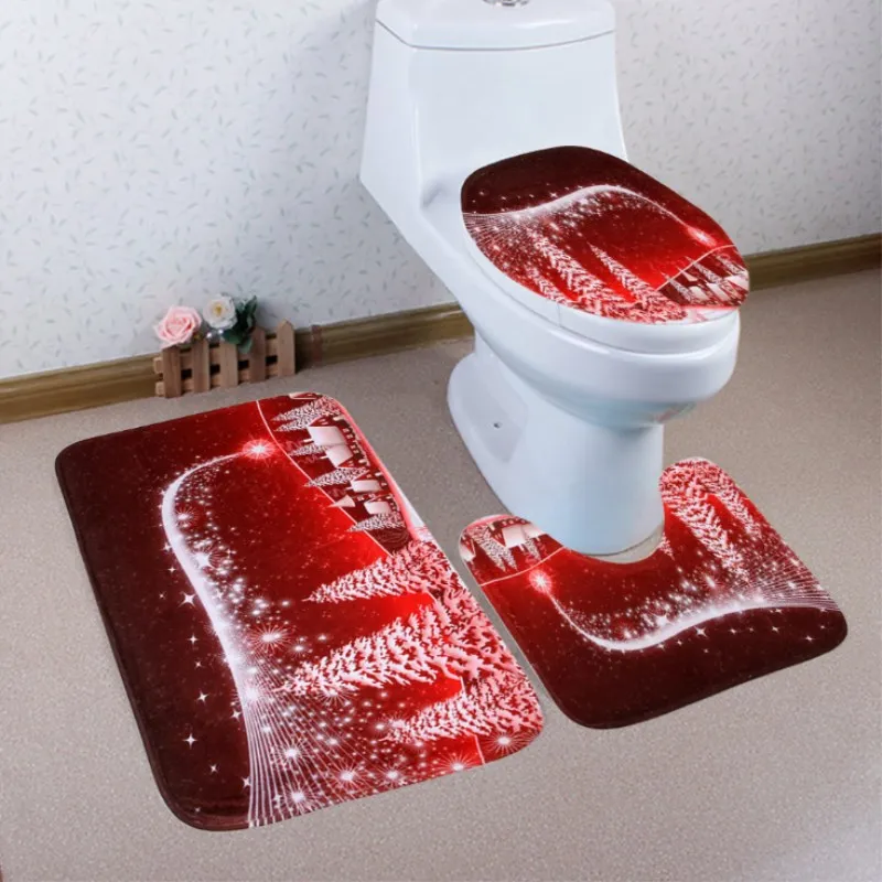 Christmas Three Tree 3 Piece Set Of Bathroom Bathroom Front Door Three-piece Anti-slip Mat Toilet Mat Bath Mat For Home Decor
Christmas Three Tree 3 Piece Set Of Bathroom Bathroom Front Door Three-piece Anti-slip Mat Toilet Mat Bath Mat For Home Decor