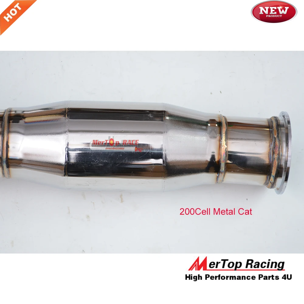 Выхлопная турбо труба MERTOP Racing 3 дюйма для MK5 MK6 A3 2 0 T с 200 ячейками Sport cat|gti mk5|downpipe
