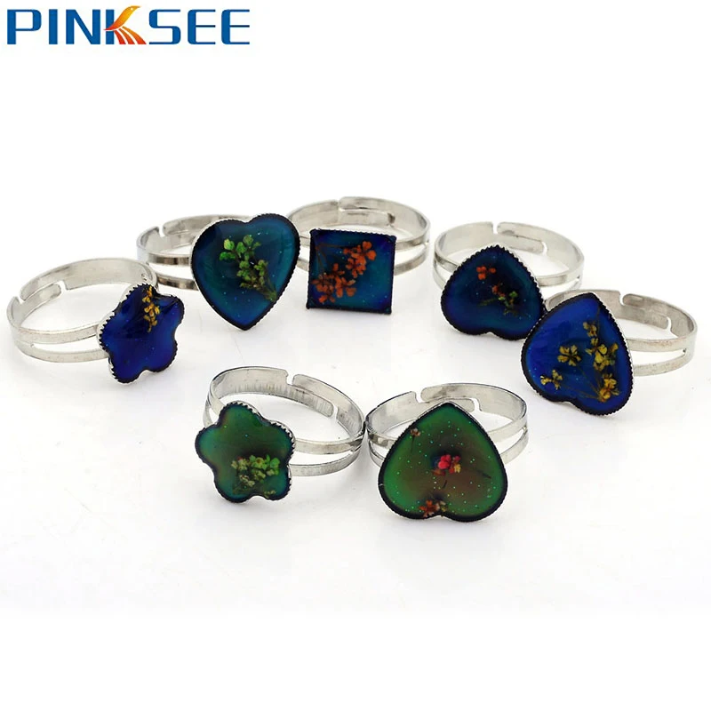 Wholesale 10pcs Heart Shape Change color mood rings adjustable women rings Mix Lot Square Shape jewelry Free Shipping
Wholesale 10pcs Heart Shape Change color mood rings adjustable women rings Mix Lot Square Shape jewelry Free Shipping