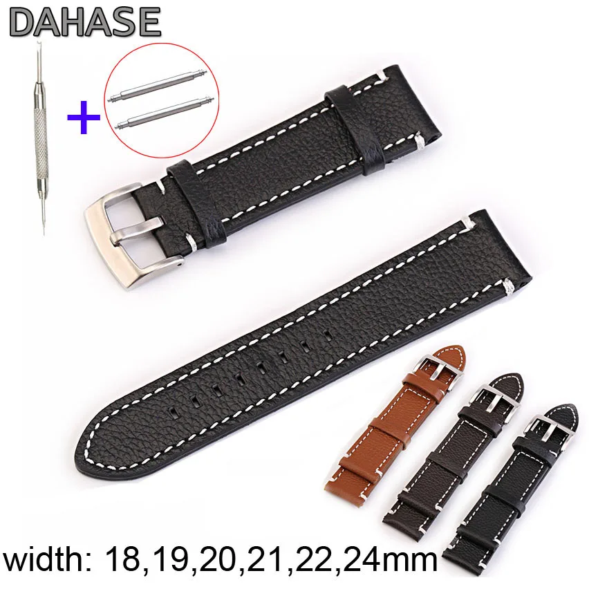Litch Retro Genuine Leather Watch Band Belt Black Silver Buckle Vintage Replacement Strap 18mm 19mm 20mm 21mm 22mm 24mm with pin
Litch Retro Genuine Leather Watch Band Belt Black Silver Buckle Vintage Replacement Strap 18mm 19mm 20mm 21mm 22mm 24mm with pin