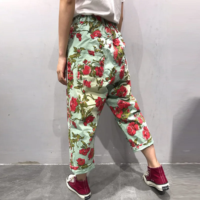 Retro ethnic style casual pants female 2019 summer new loose printed big pants washed old nine pants women
Retro ethnic style casual pants female 2019 summer new loose printed big pants washed old nine pants women