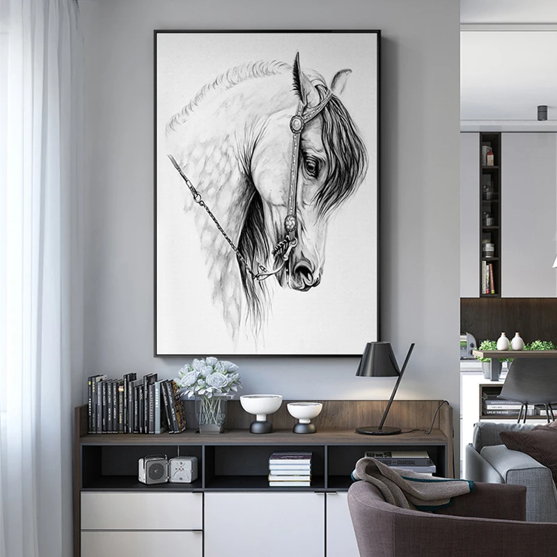 Nodic Style Canvas Painting Horse Posters And Prints Wall Art Pictures For Living Room Modern White Black Home Decor ZY056
Nodic Style Canvas Painting Horse Posters And Prints Wall Art Pictures For Living Room Modern White Black Home Decor ZY056