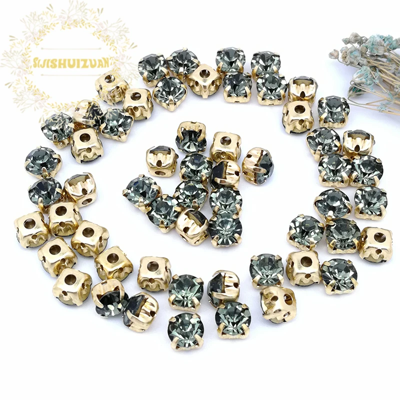 3mm 4mm 5mm 6mm 7mm 8mm Gray Diamond Round Shape Glass Crystal Rhinestones With Gold Claw Diy Wedding Dress Accessories
3mm 4mm 5mm 6mm 7mm 8mm Gray Diamond Round Shape Glass Crystal Rhinestones With Gold Claw Diy Wedding Dress Accessories