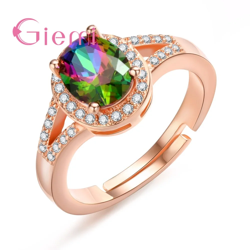Free Shipping Women Female Party Wedding Jewelry Oval Rose Gold Sliver Color Open Rings With Colored Zircon High Quality
Free Shipping Women Female Party Wedding Jewelry Oval Rose Gold Sliver Color Open Rings With Colored Zircon High Quality