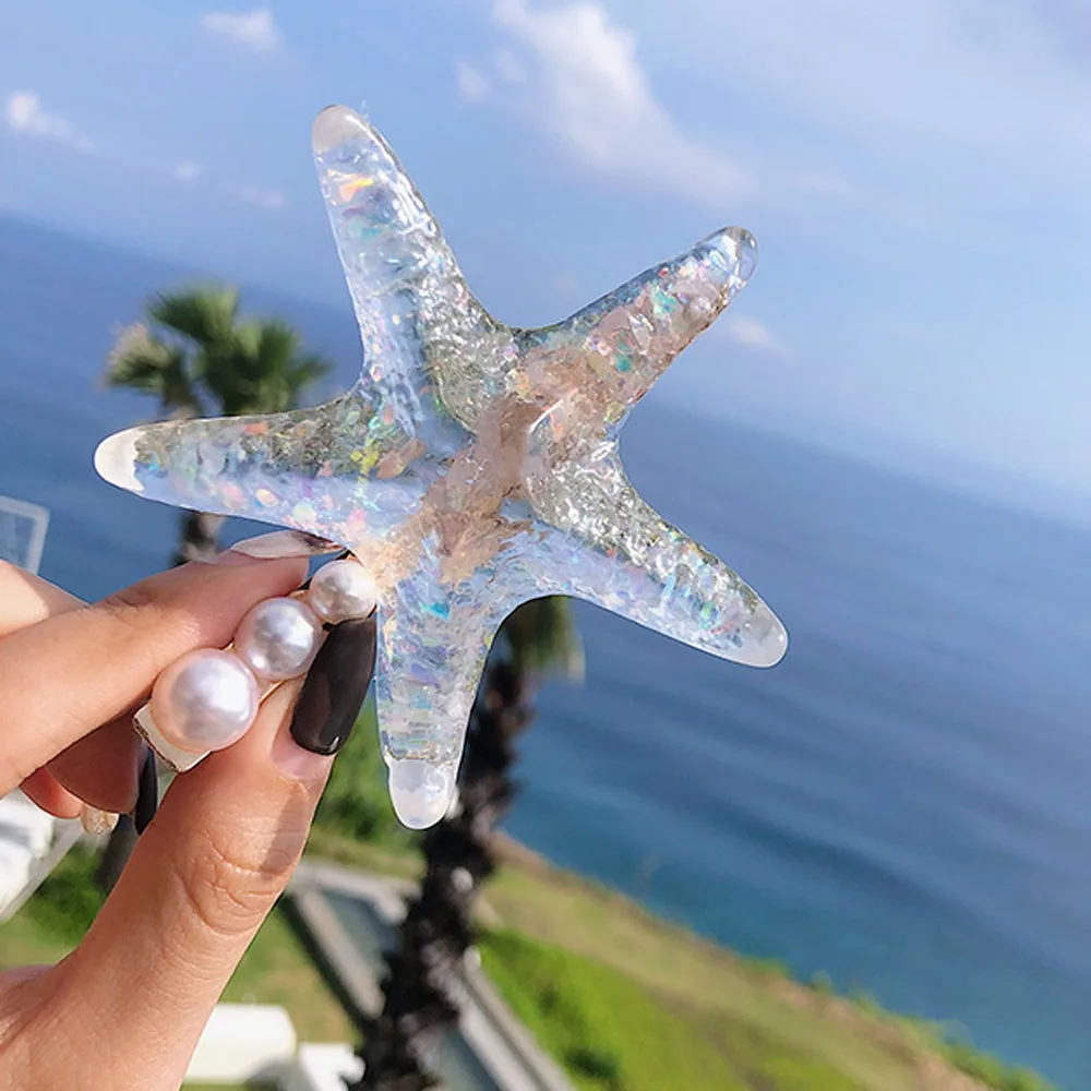 Women Pearl Hairpin Pentagram Starfish Jewelry Accessories Hair Clips Sea Star Barrettes Handmade for Girls Fashion Headwear New
Women Pearl Hairpin Pentagram Starfish Jewelry Accessories Hair Clips Sea Star Barrettes Handmade for Girls Fashion Headwear New