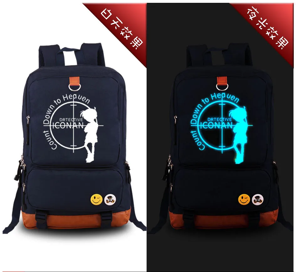 Anime Cartoon Detective Conan Luminous Canvas Travel Backpack Fashion Printing Students School Bags for Teenagers PU Leather
Anime Cartoon Detective Conan Luminous Canvas Travel Backpack Fashion Printing Students School Bags for Teenagers PU Leather