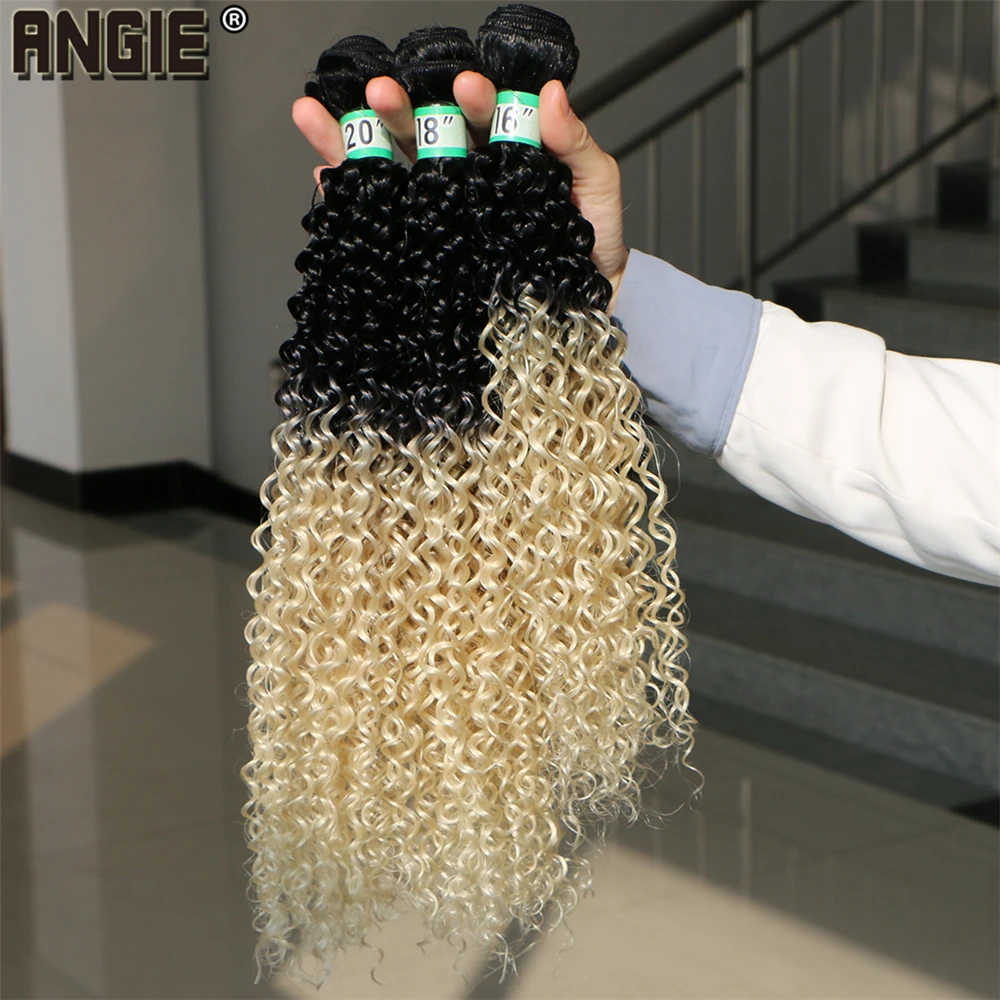 Angie Kinky Curly Hair Bundles 16 18 20 Inch Ombre Synthetic Hair Extensions Two Tone fiber Hair weave 70G/Pcs for women 
Angie Kinky Curly Hair Bundles 16 18 20 Inch Ombre Synthetic Hair Extensions Two Tone fiber Hair weave 70G/Pcs for women