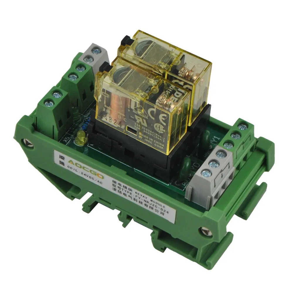 2 канальный 1 SPDT модуль релейного интерфейса с креплением на DIN рейку IDEC RJ1S|interface