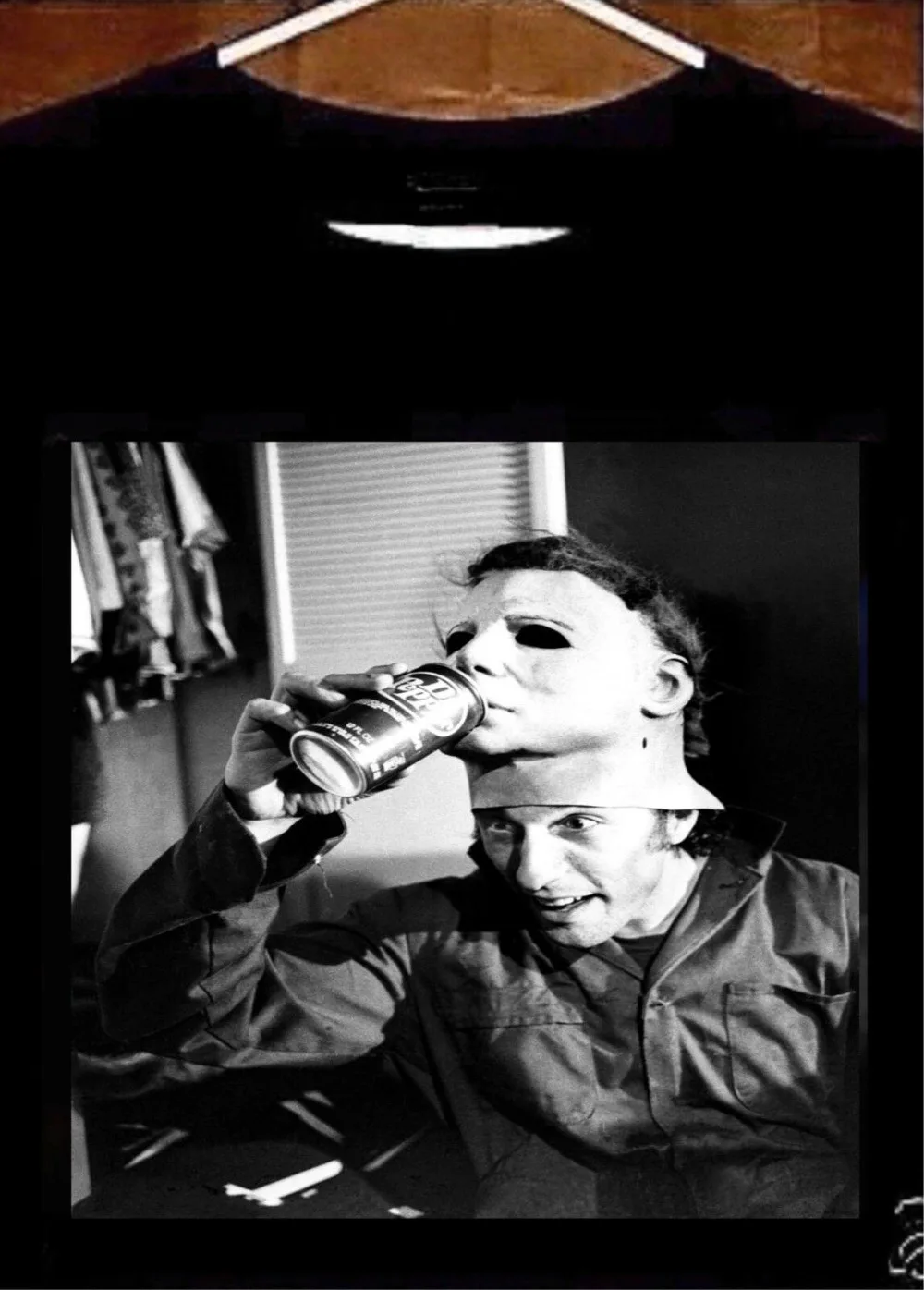 Michael Myers T Shirt; Nick Castle Michael Myers Drinking Dr Pepper 2019 New Summer Men;s 100% Cotton Cool Short Sleeve Shirts
Michael Myers T Shirt; Nick Castle Michael Myers Drinking Dr Pepper 2019 New Summer Men;s 100% Cotton Cool Short Sleeve Shirts