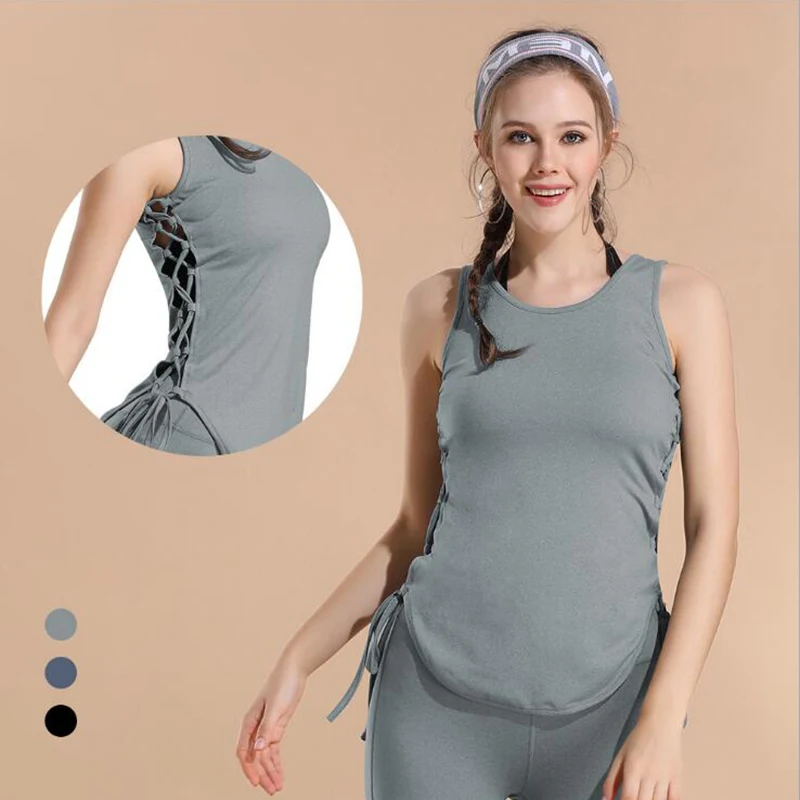 2019 New Breathable Women Sports Vest Side Strap Slim Fitness Sleeveless Tops Quick Dry Yoga Shirt Workout Tank Top For Women
2019 New Breathable Women Sports Vest Side Strap Slim Fitness Sleeveless Tops Quick Dry Yoga Shirt Workout Tank Top For Women