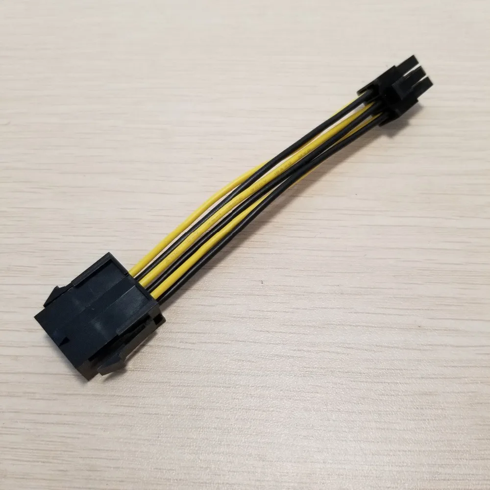 CPU 8Pin Female TO PCI E PCIe видеокарта с графическим видео дисплеем 6Pin Мужской адаптер