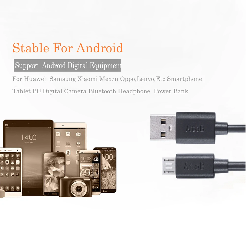 ATOB Android-смартфон Micro USB Универсальный зарядный кабель для передачи данных Samsung Honor